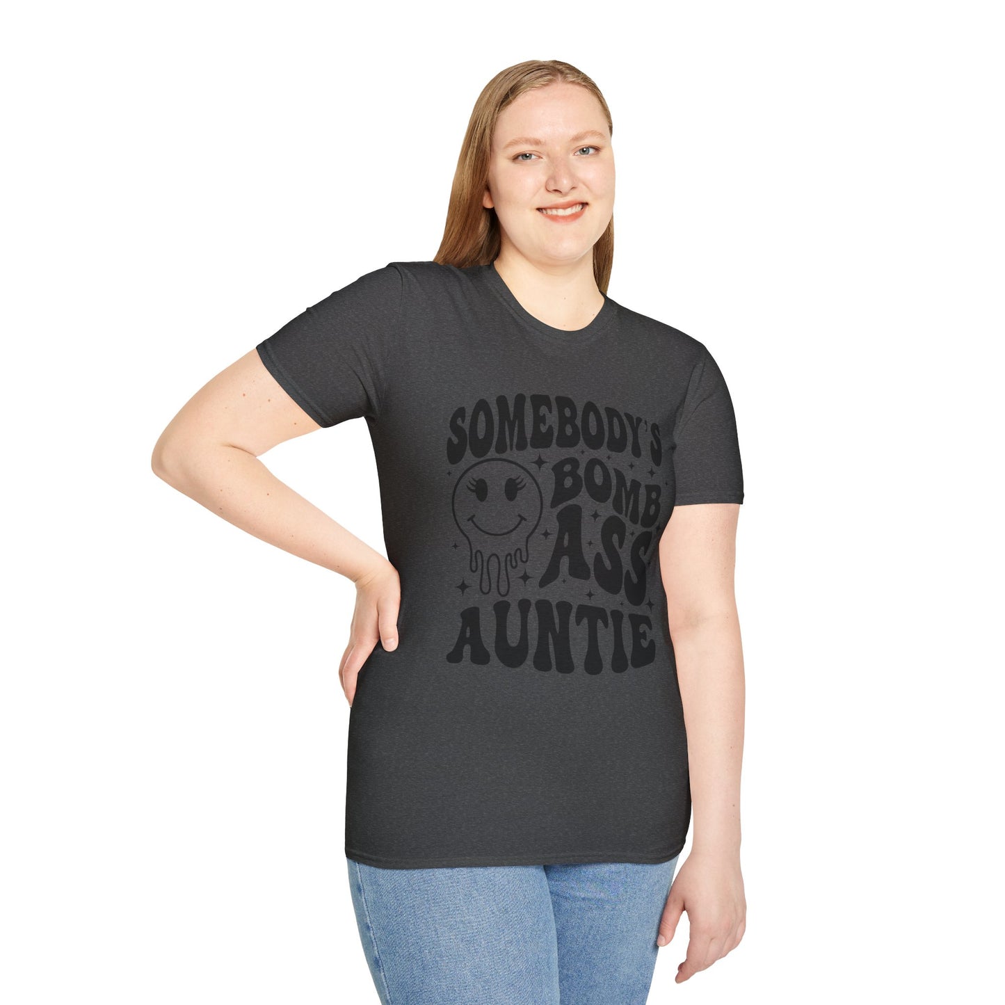 Bomb-Ass Auntie T‑Shirt — Somebody’s Bomb Ass Auntie Graphic Tee
