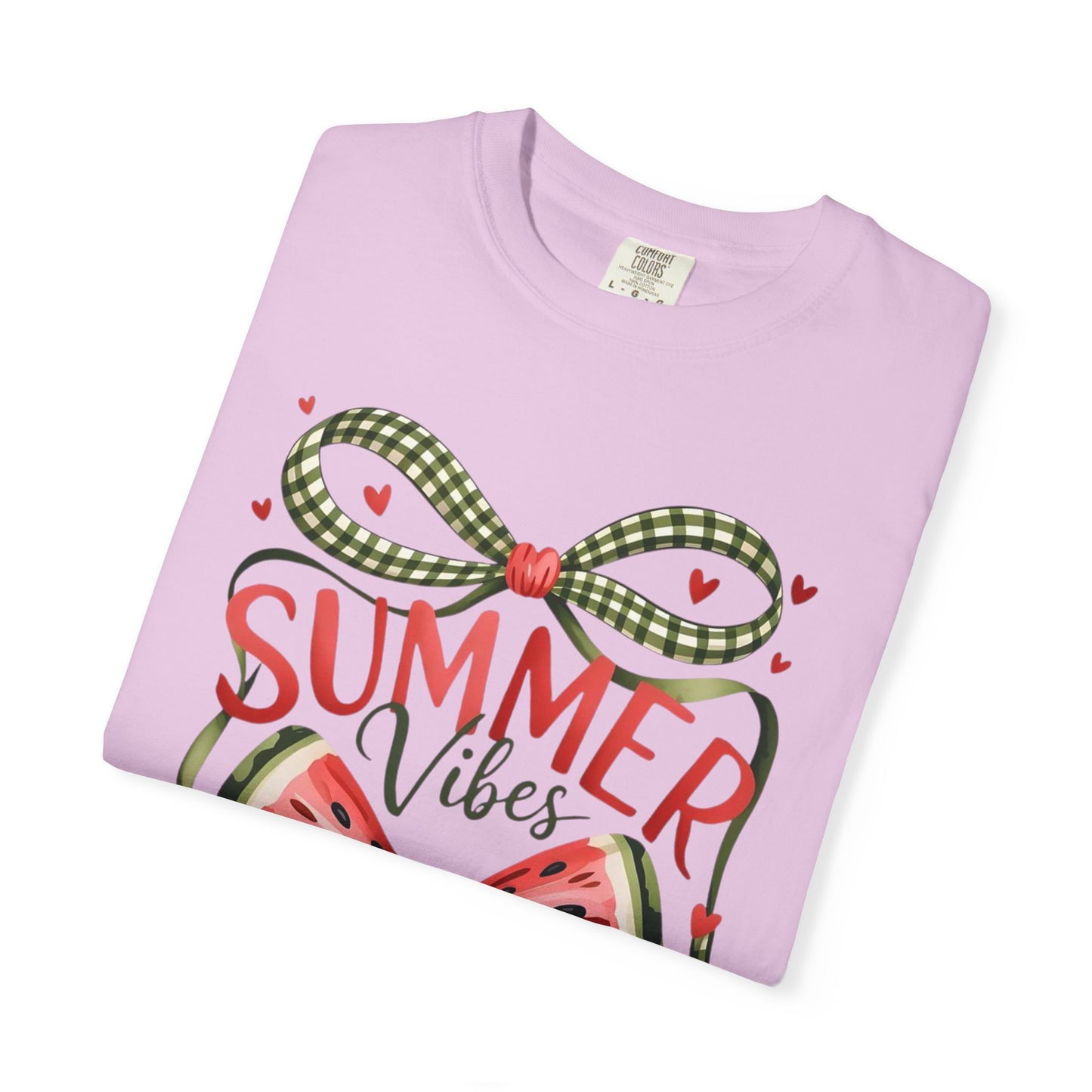 Summer Vibes T-Shirt — Watermelon Bow Graphic Tee