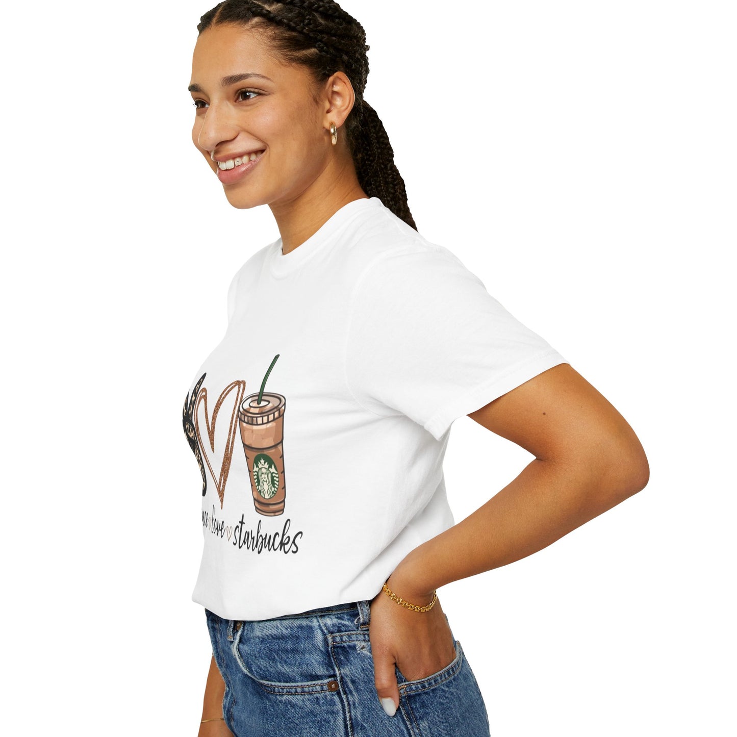 Peace Love Starbucks T-Shirt | Leopard Peace Sign Heart Coffee Cup