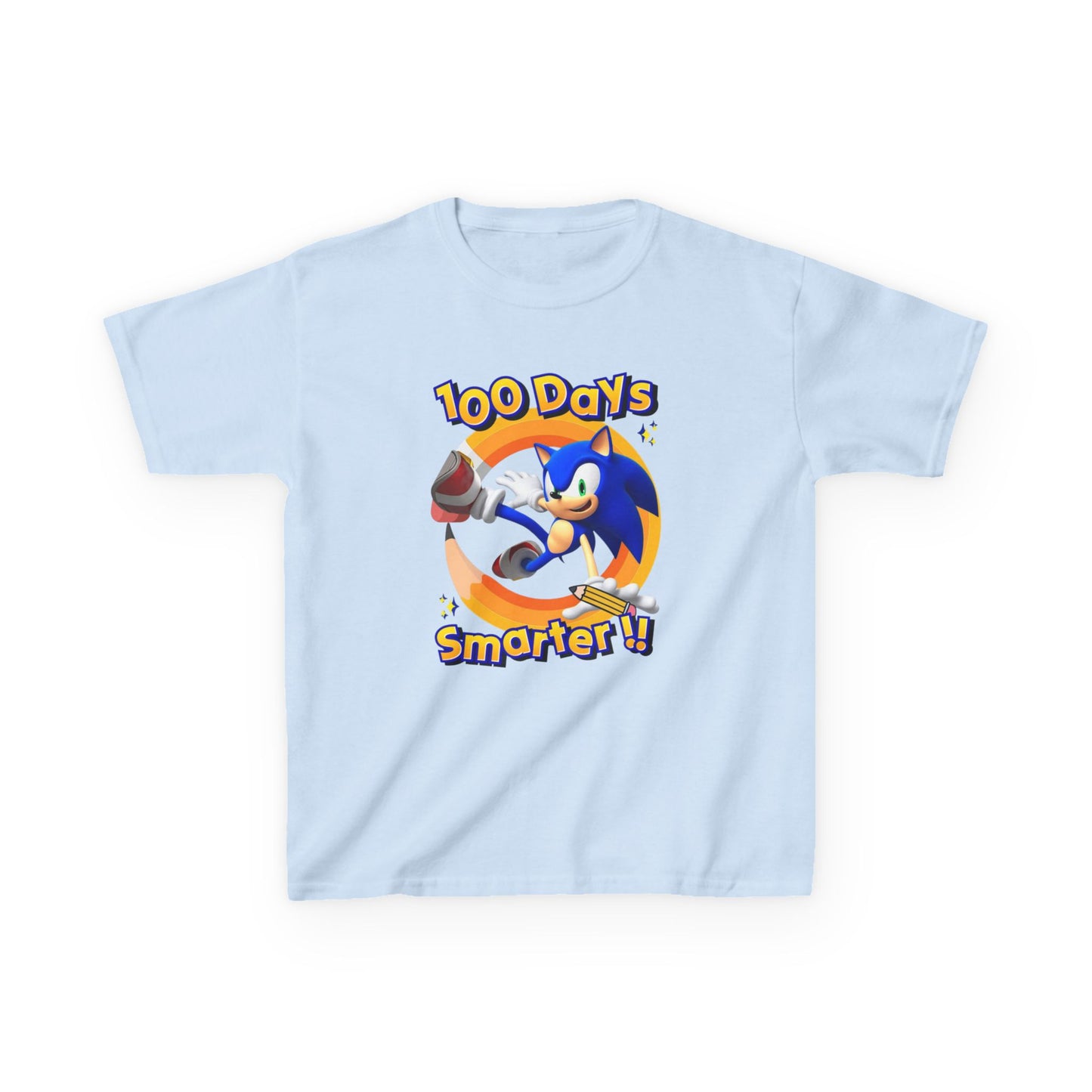 100 Days Smarter Sonic the Hedgehog Kids Tee | School Celebration Shirt