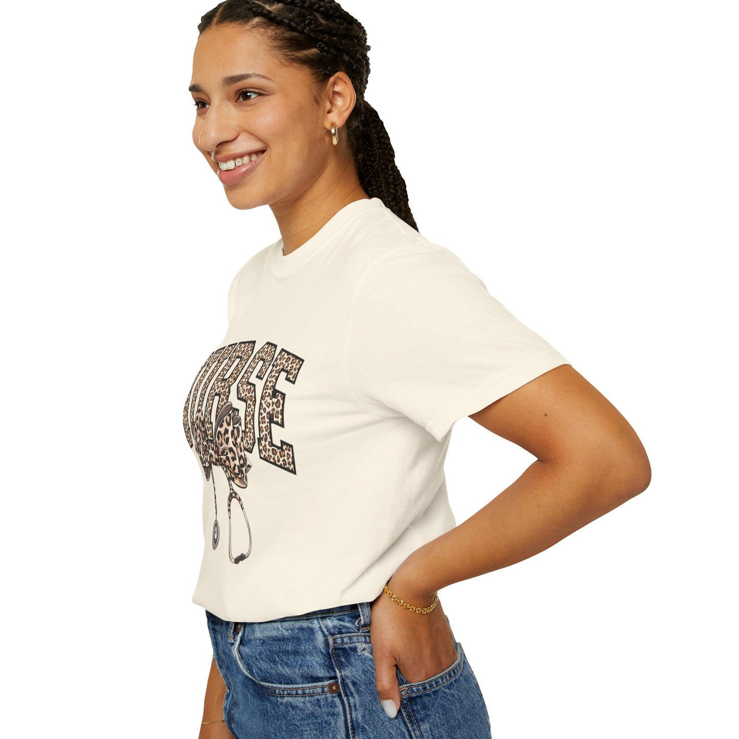 Nurse Leopard Stethoscope T-Shirt