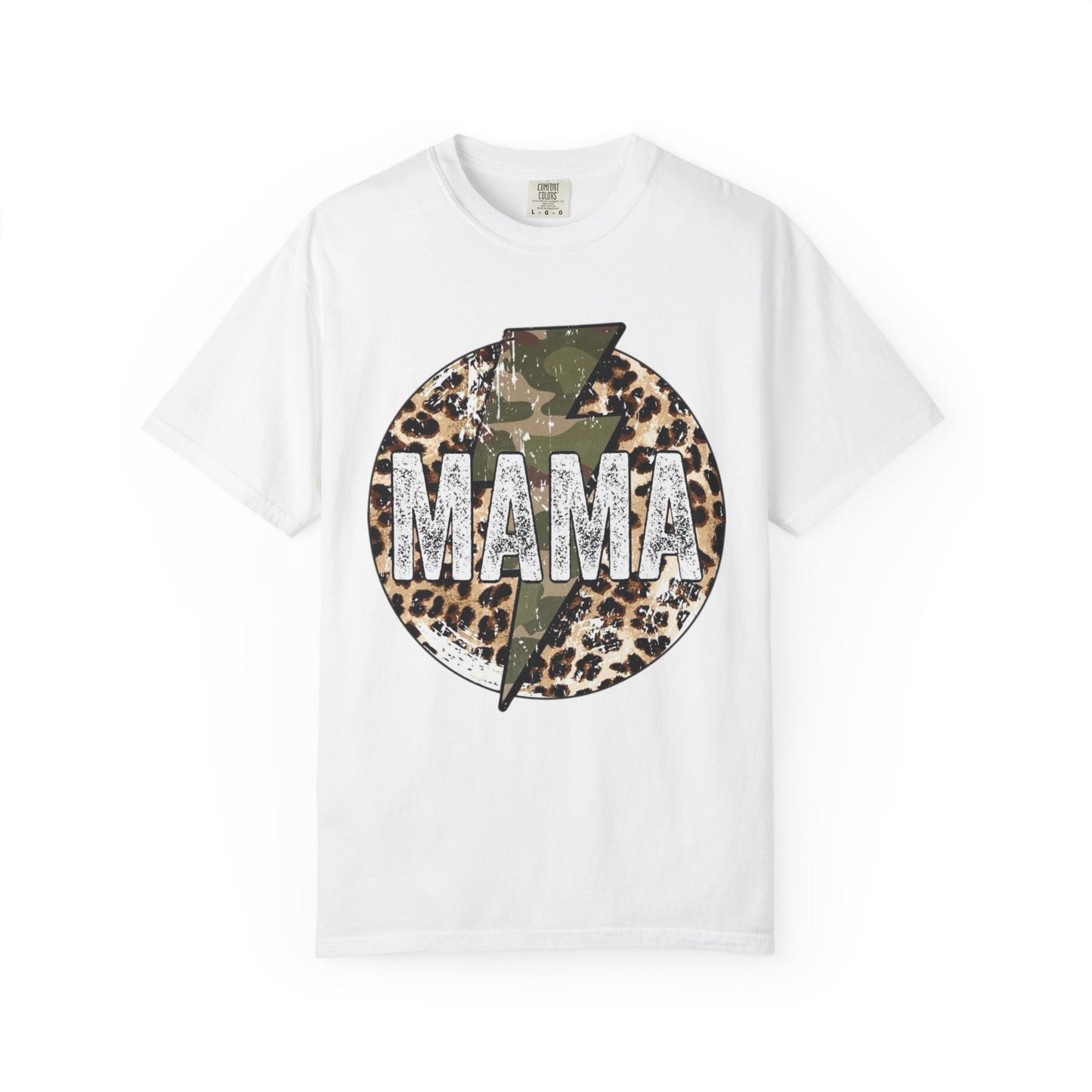 Leopard & Camo Lightning MAMA T-shirt | Mama Graphic Tee