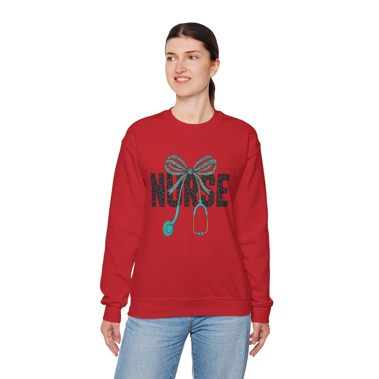 Nurse Stethoscope Bow Crewneck Sweatshirt – Cute Nurse Gift