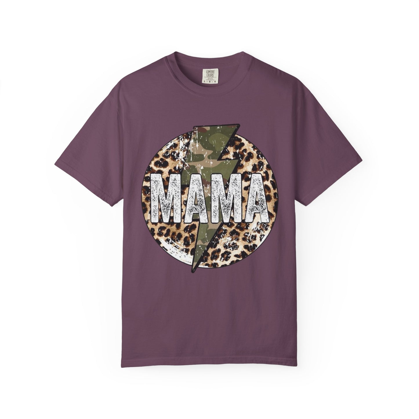 Leopard & Camo Lightning MAMA T-shirt | Mama Graphic Tee