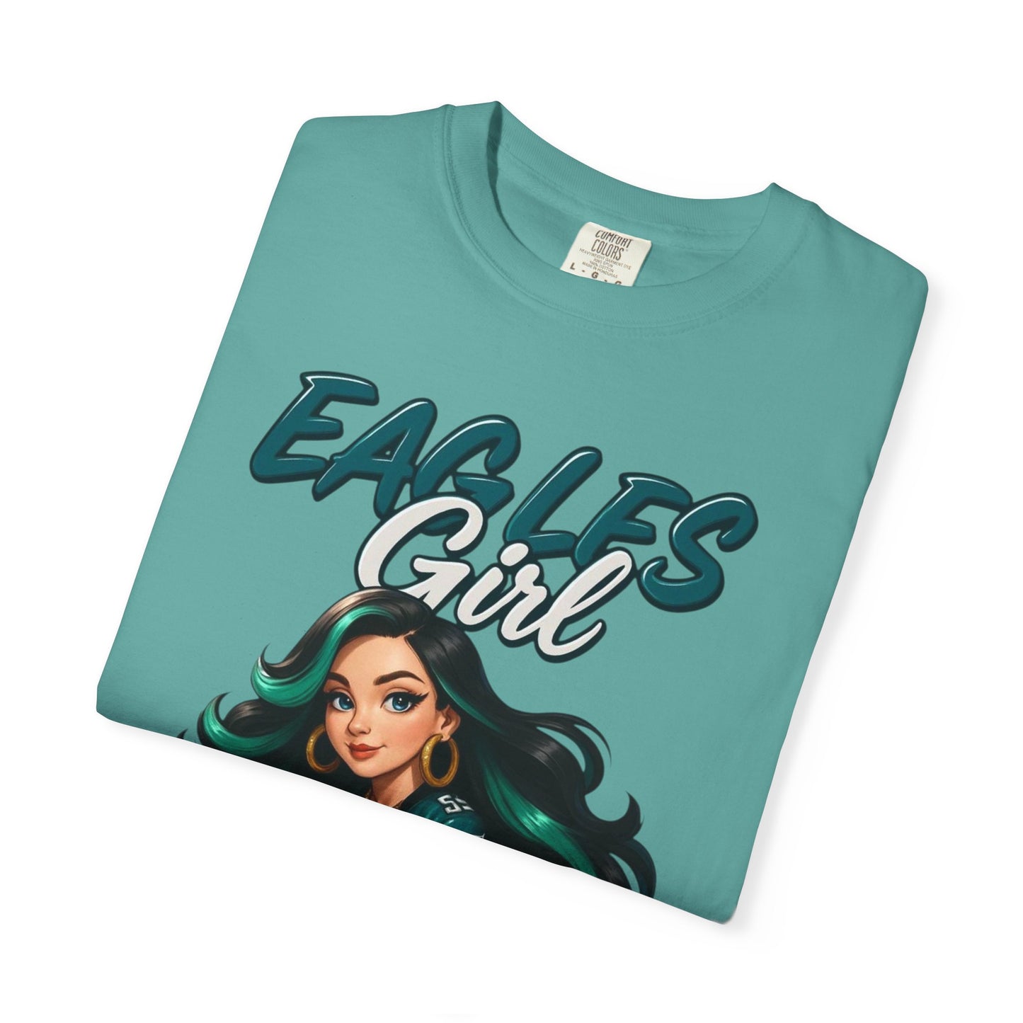 Eagles Girl T-shirt | Football Fan Illustration, Team Spirit Tee