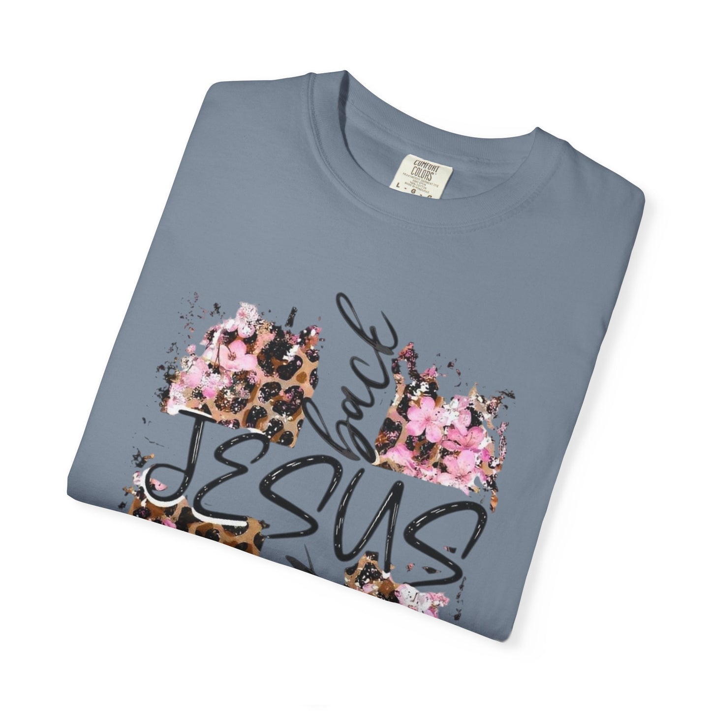 Jesus Has My Back T-Shirt | Leopard Floral Cross Christian Faith Tee