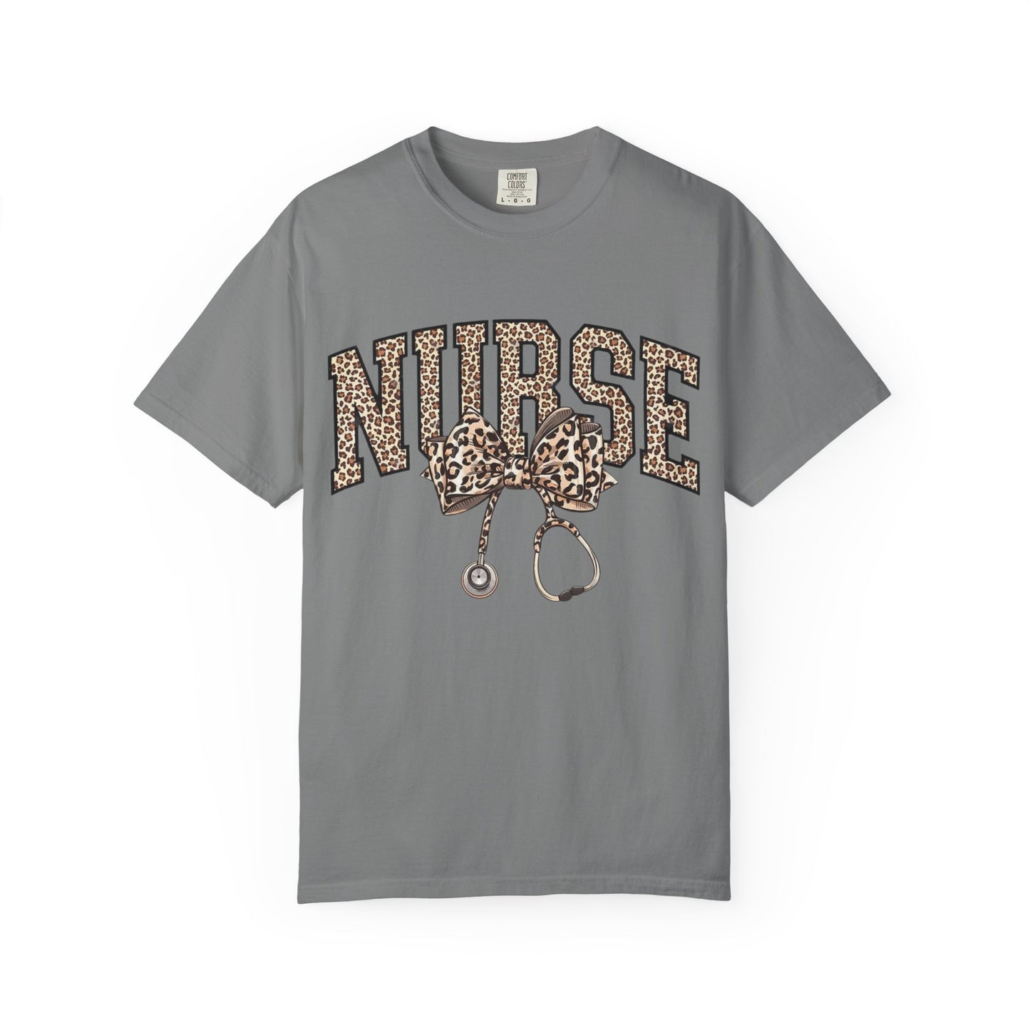 Nurse Leopard Stethoscope T-Shirt