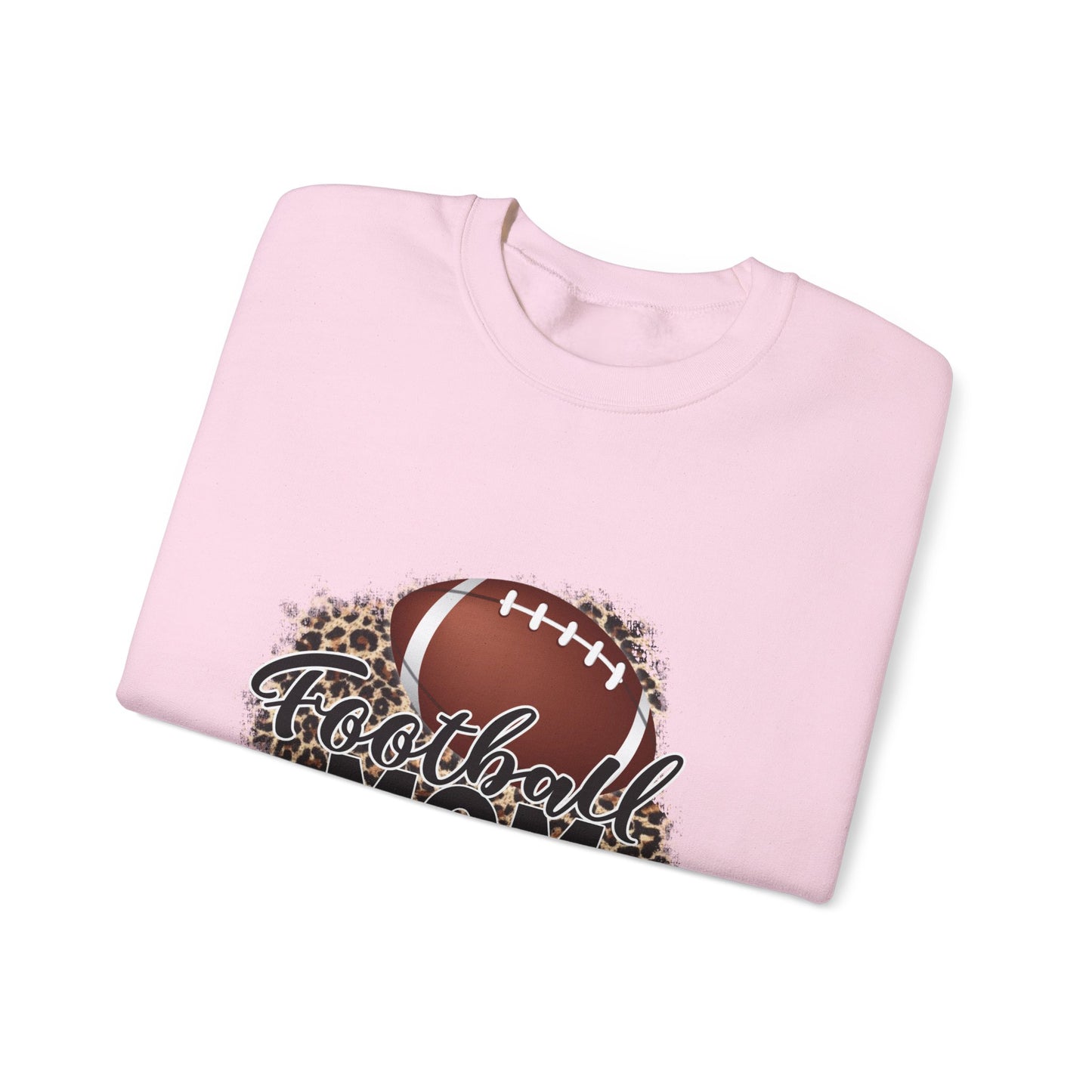 Football Mom Leopard Print Crewneck Sweatshirt