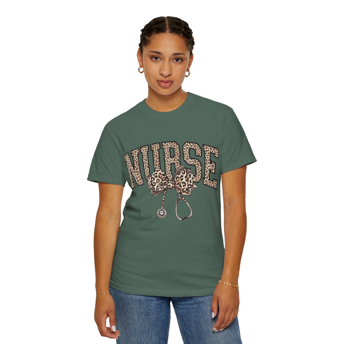 Nurse Leopard Stethoscope T-Shirt