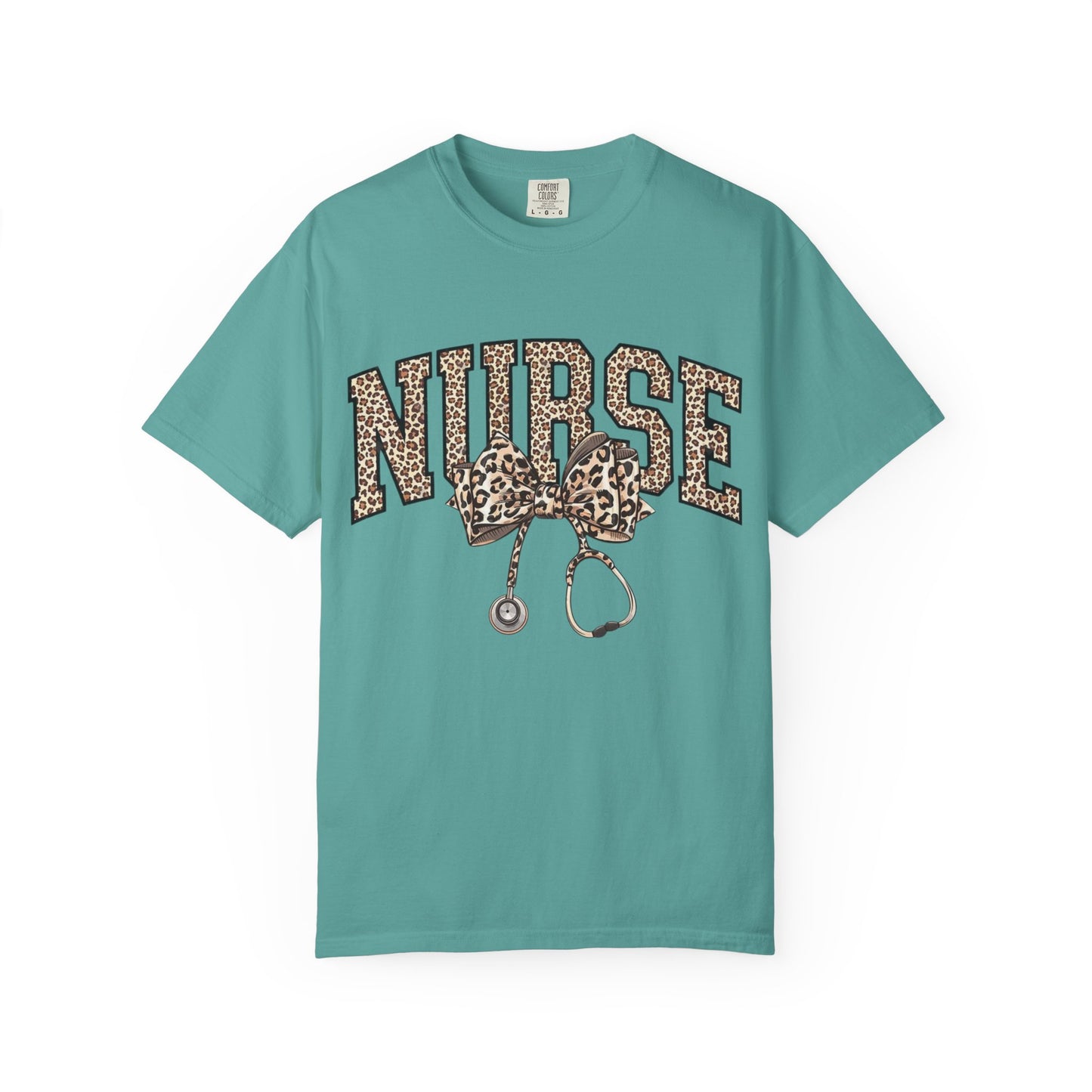 Nurse Leopard Stethoscope T-Shirt