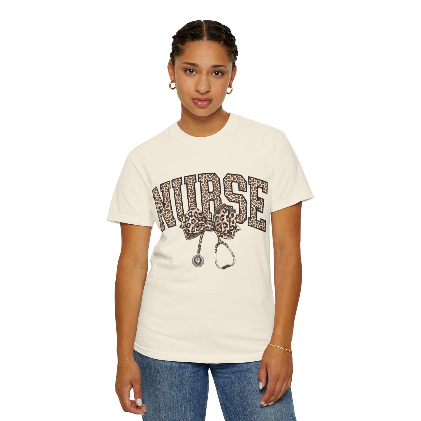 Nurse Leopard Stethoscope T-Shirt