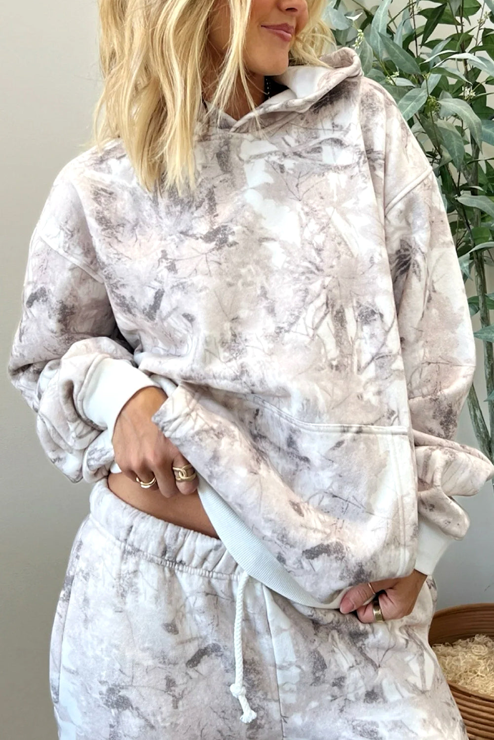 Light Grey Light Woodland Camo Classic Hoodie and Sweatpants Set